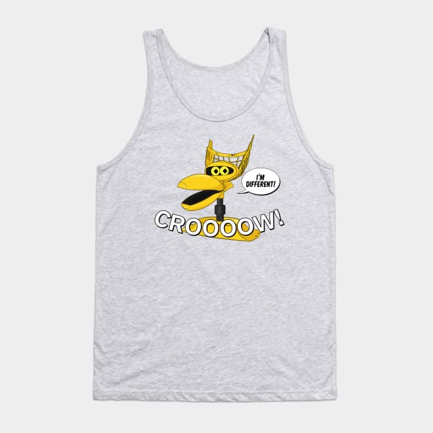 MST3K Crow "Croooow!" and "I'm Different" Tank Top by Pandoramonium